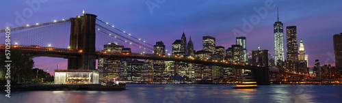 Brooklyn Bridge and Manhattan at sunset #57058405