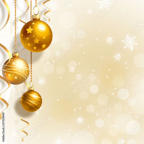 Background with Christmas baubles