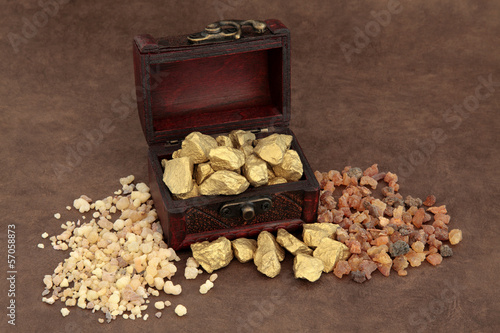 Canvas-taulu Gold Frankincense and Myrrh