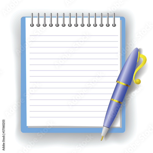 pen and notepad