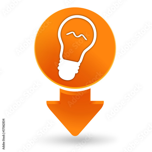 ampoule sur signet orange