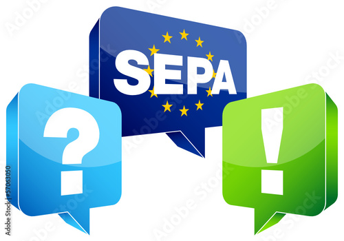 Speechbubbles "SEPA/Question & Answer" Blue/Green