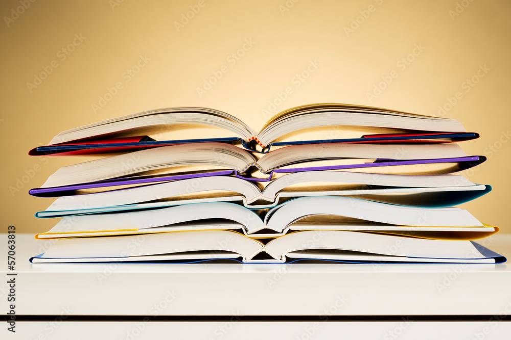 Open Textbooks on a Desk