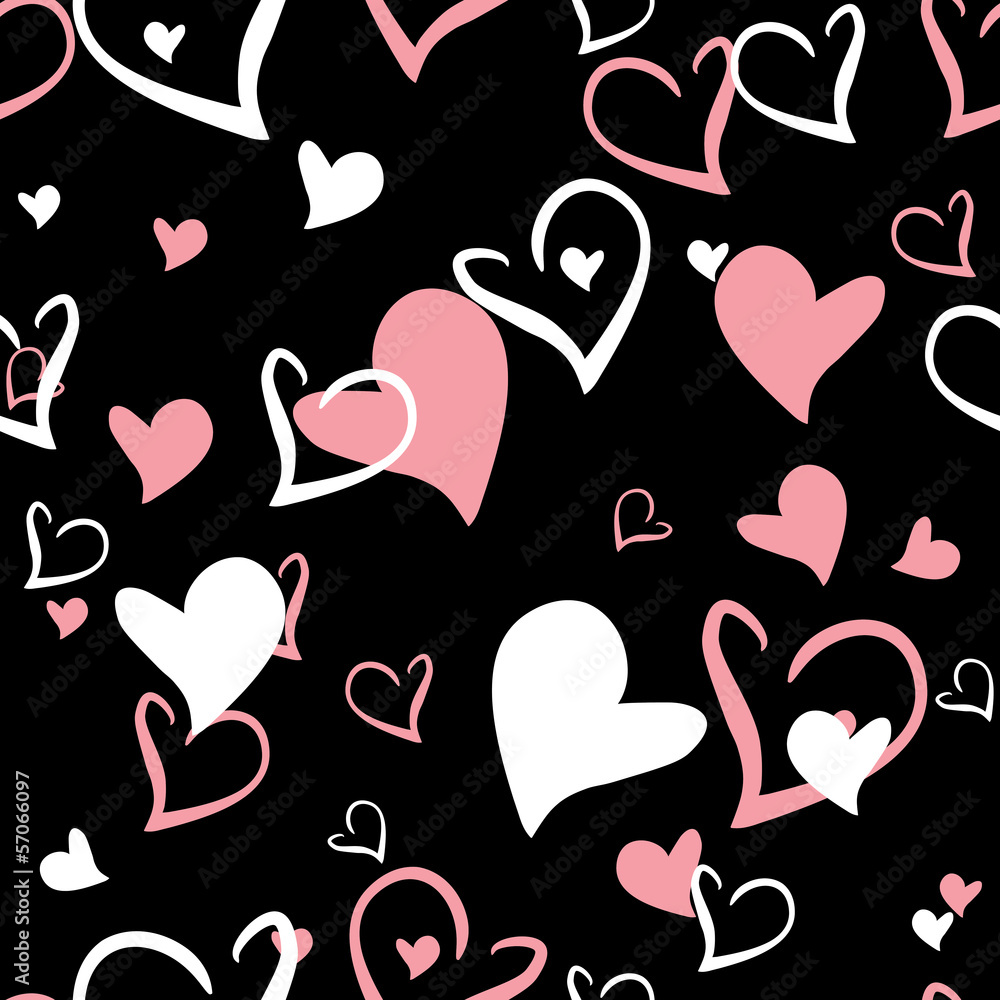 vector seamless pattern of heart