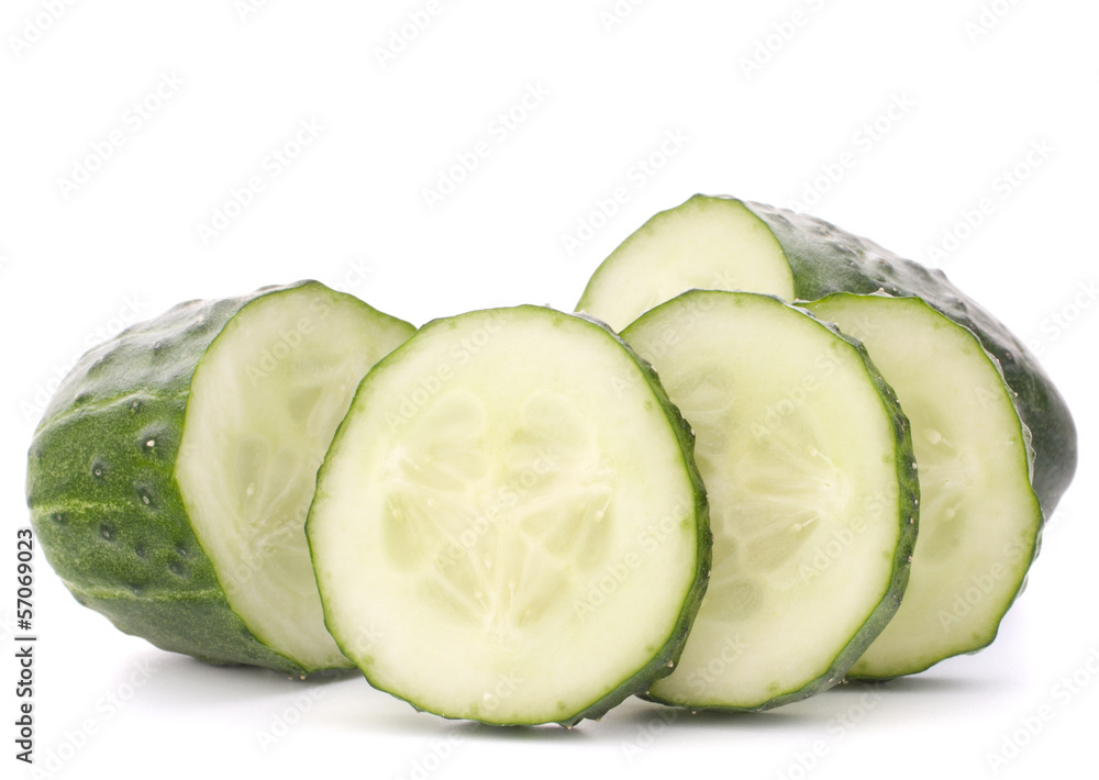 Sliced cucumber vegetable Sliced cucumber vegetable
