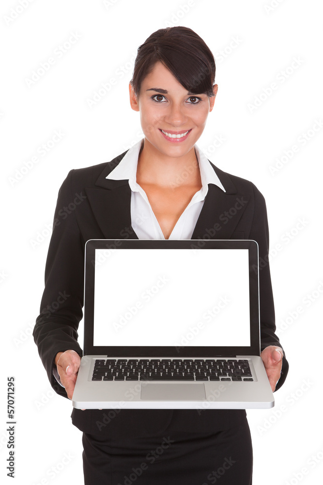 Young Businesswoman With Laptop Young Businesswoman With Laptop