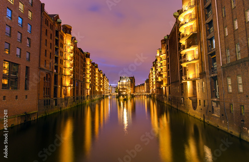 Speicherstadt at night