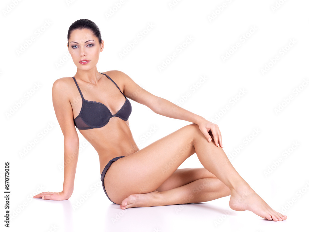 Woman with beautiful long slim legs Woman with beautiful long slim legs