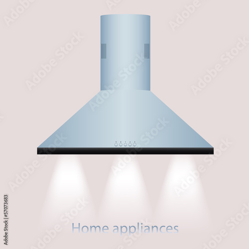 Metallic cooker hood