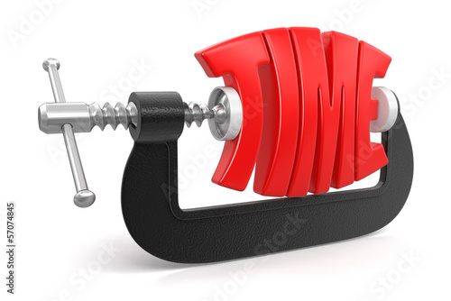 Bild auf Leinwand time in clamp (clipping path included)