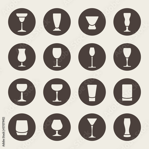 Alcohol glass  icons