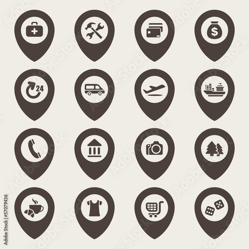 Map icon set