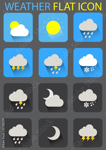 weather flat icons