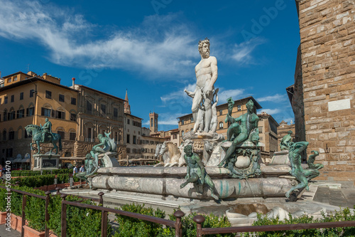 Fountain of Neptune on Piazza della Signoria in Florence. © javarman