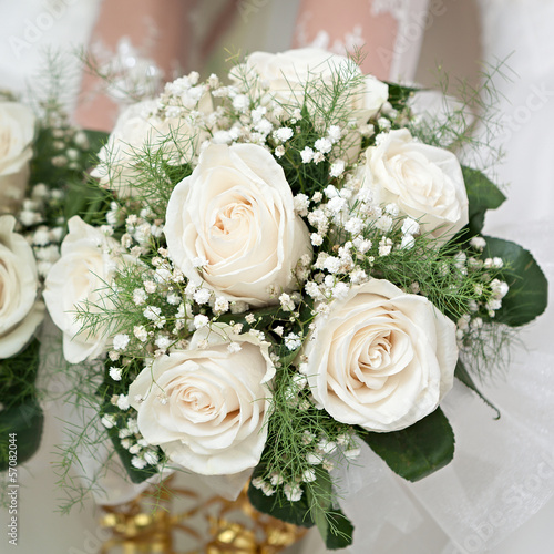 beautiful bridal bouquet at a wedding party