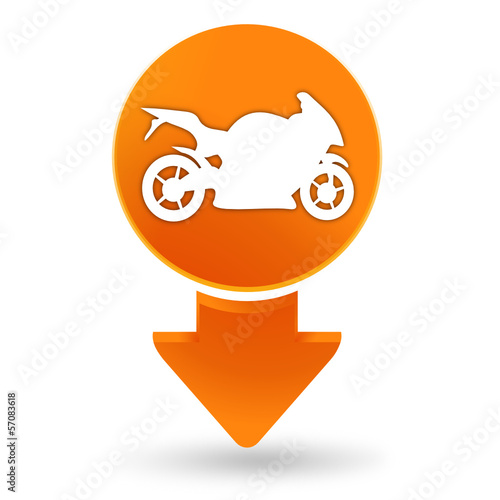 moto sur signet orange