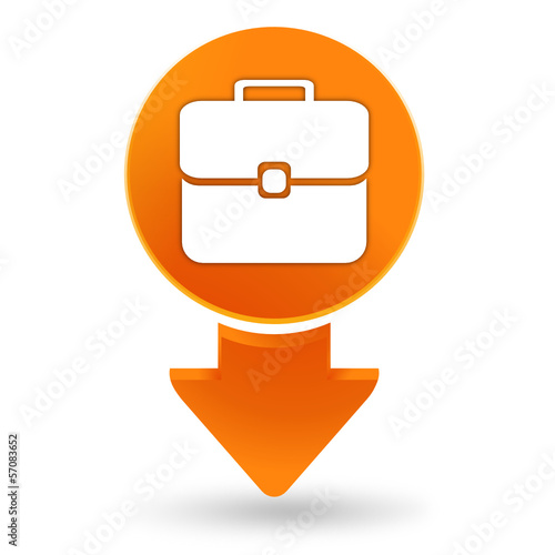valise sur signet orange