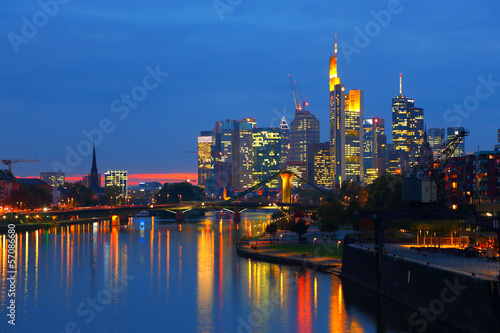Frankfurt, Blick von der Deutschherrnbrücke (2013