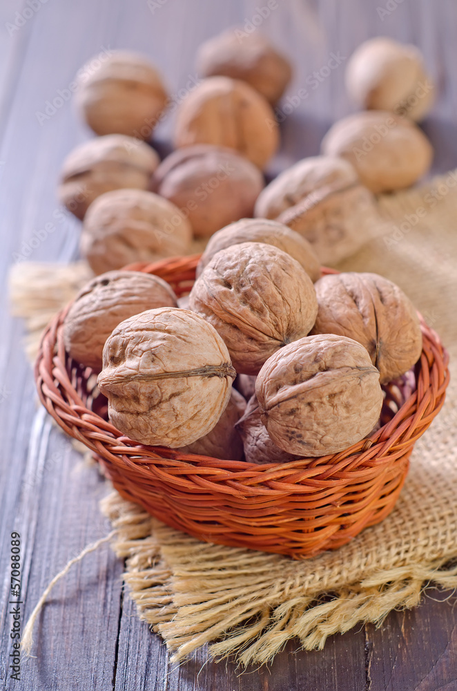 walnuts in basket walnuts in basket