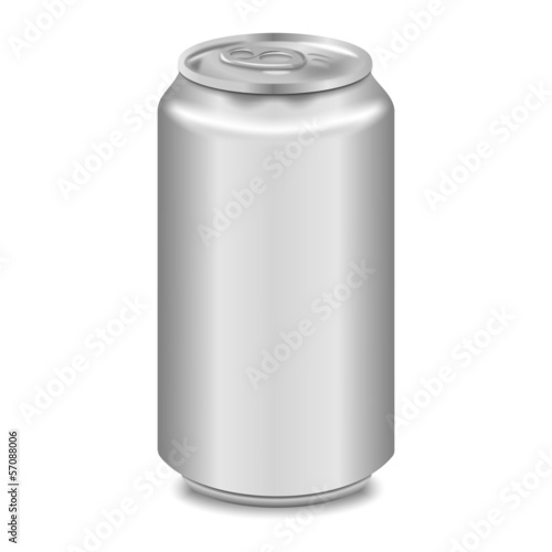 White Metallic Clear Can
