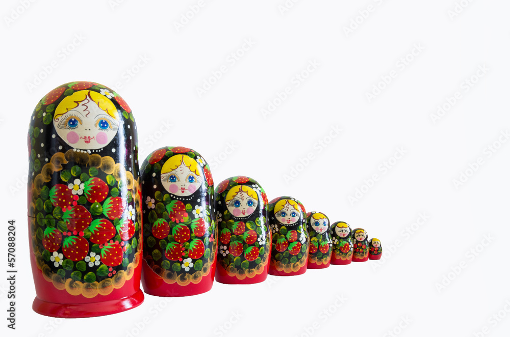 russian matryoska isolated russian matryoska isolated