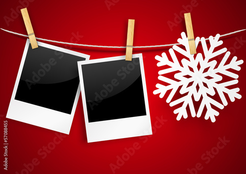 Photo cards with paper snowflake