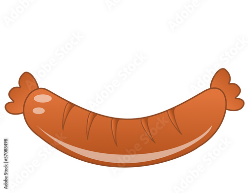 sausage on a white background