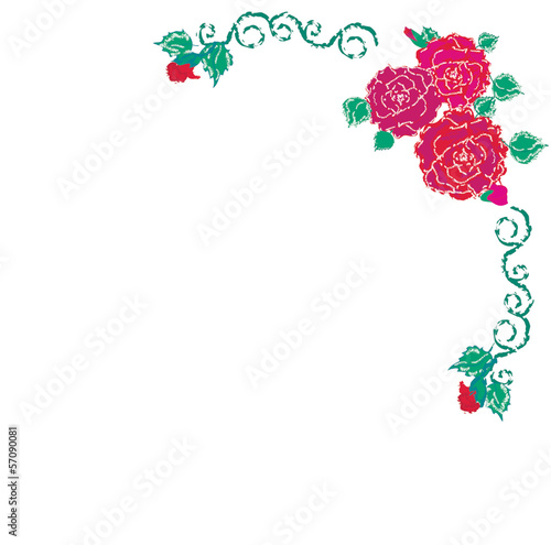 Frame. Roses.