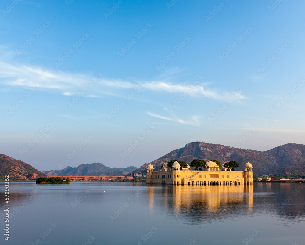 Jal Mahal (Water Palace).  Jaipur, Rajasthan, India