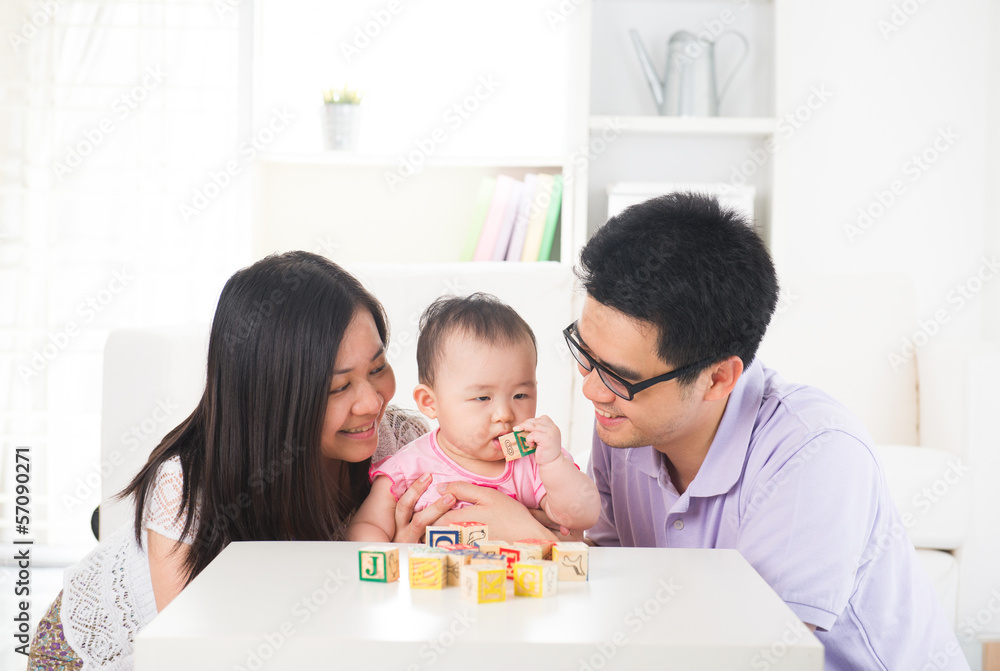 asian parent playing with baby education concept asian parent playing with baby education concept