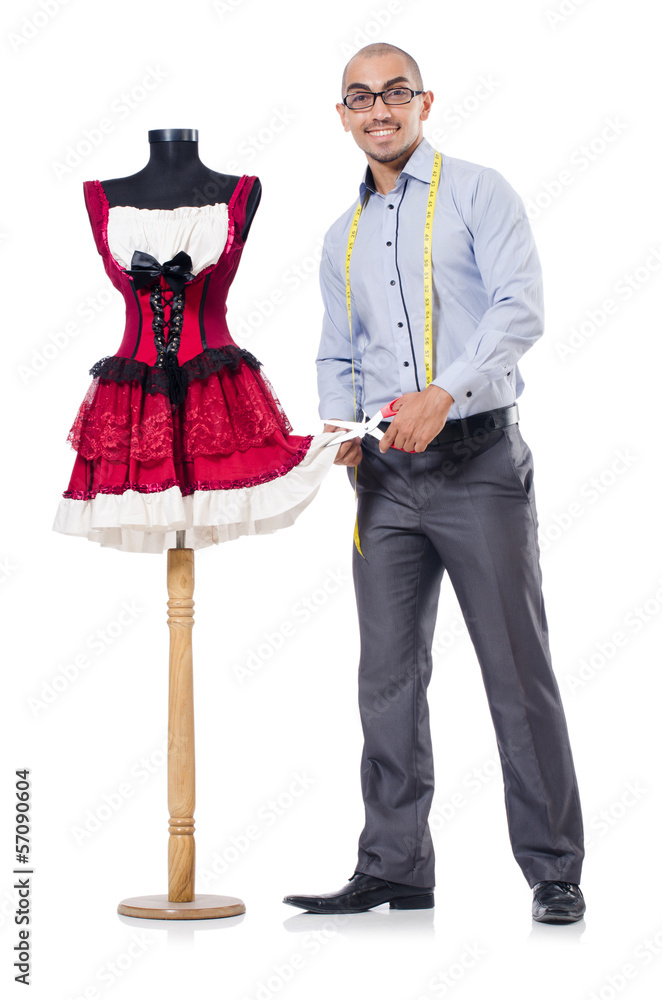 Tailor isolated on the white background Tailor isolated on the white background