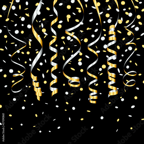 7 Streamer & Confetti Gold/Silver