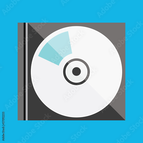 Vector Laser Disk in Box Icon