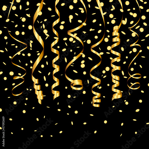 7 Streamer & Confetti Gold