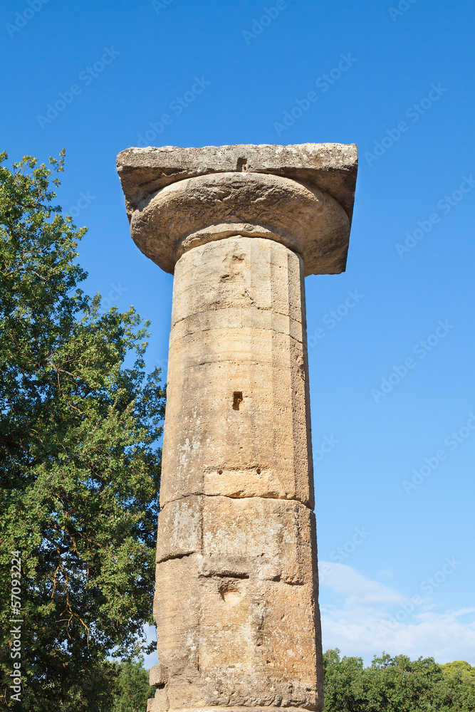 Olympia Greece stone column