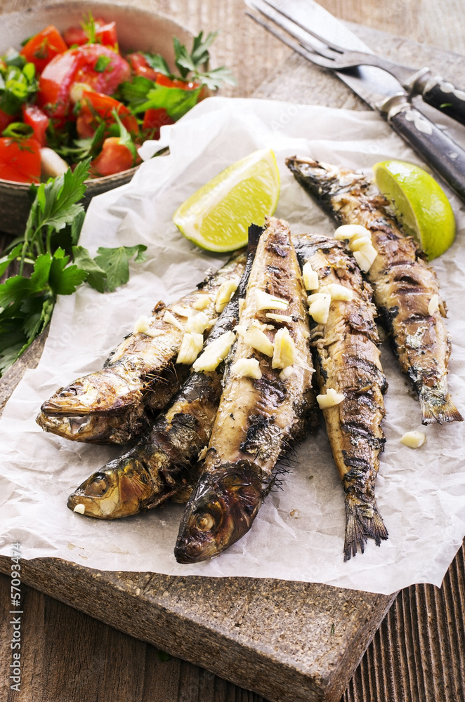 gegrillte Sardinen