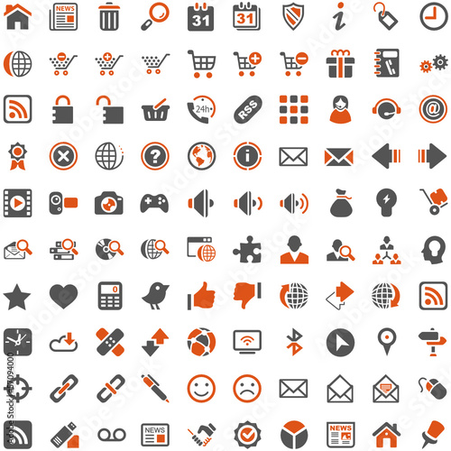 Orange Grey Webicons - Internet Shop Website