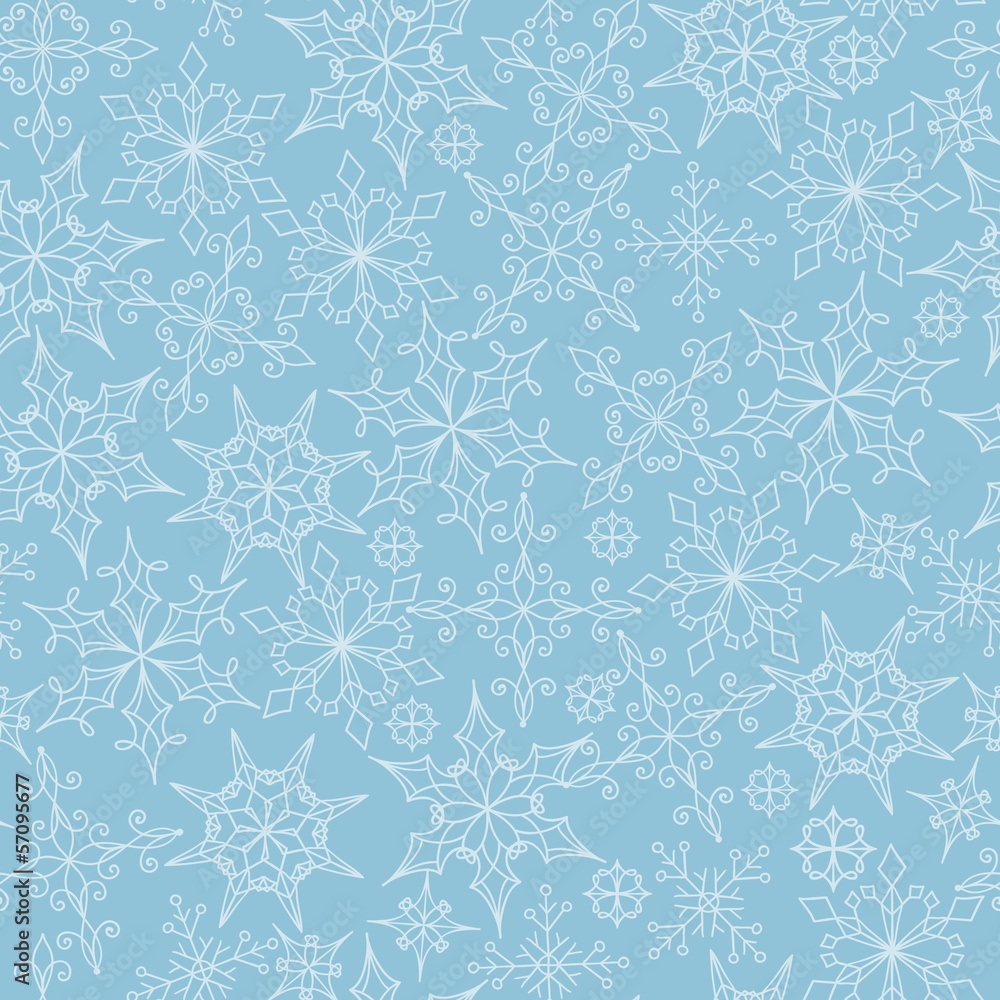 Vector seamless Pattern with Snowflakes Vector seamless Pattern with Snowflakes