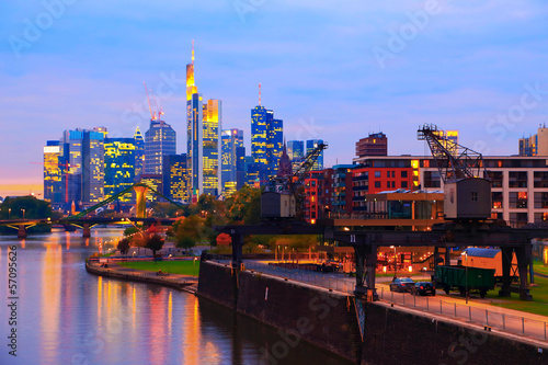 Frankfurt  Blick von der Deutschherrnbr  cke  2013 