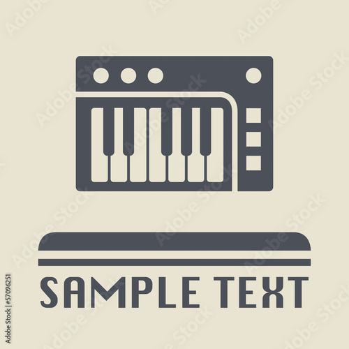 Electric piano icon or sign, vector illustration