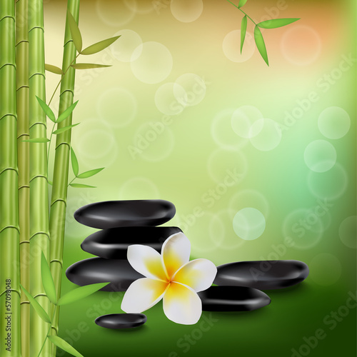 Green background of spa style