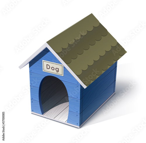 dog house vector illustration isolated on white background