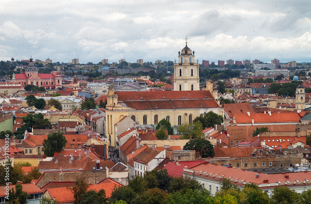 View over Vilnius, Lithuania.