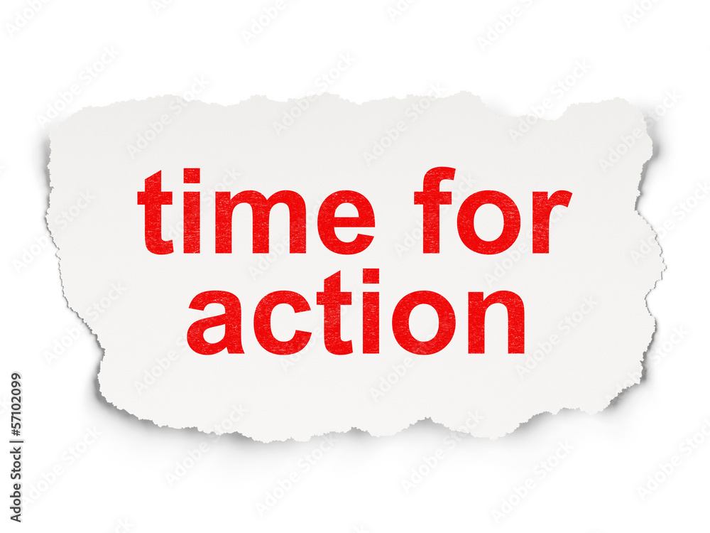Timeline concept: Time for Action on Paper background Timeline concept: Time for Action on Paper background