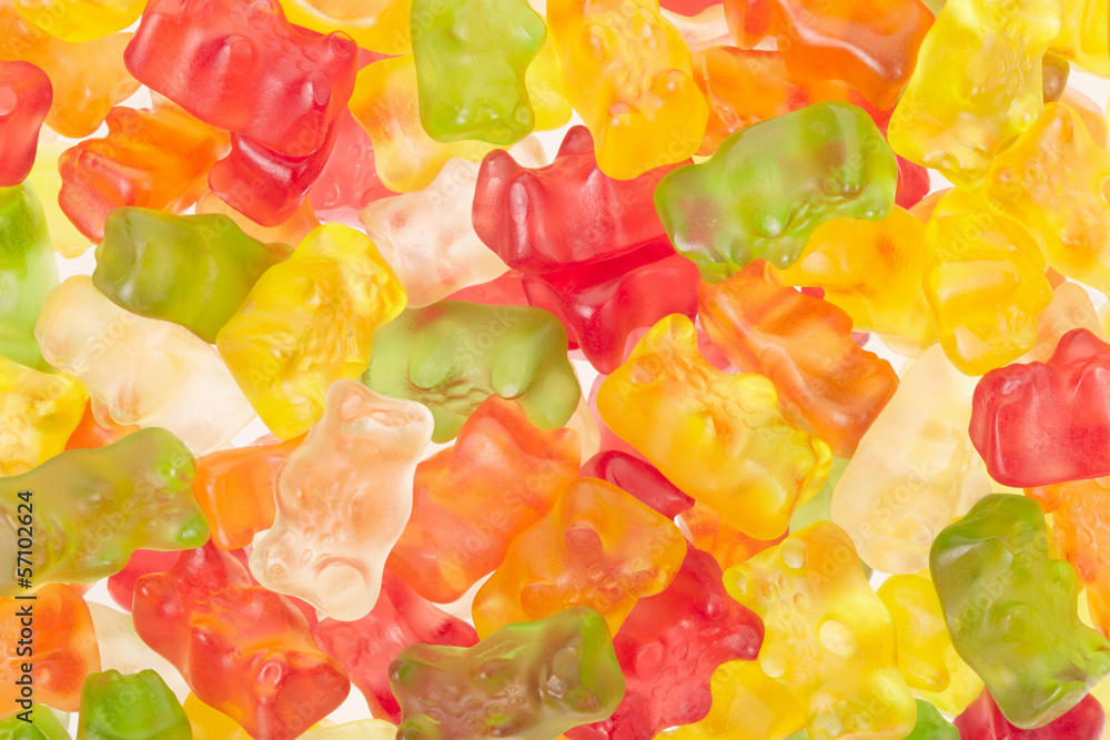 Gummy bears candies texture background Gummy bears candies texture background