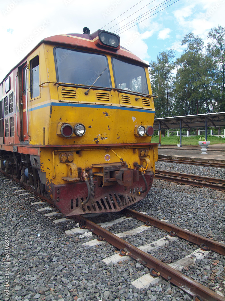 Fototapeta premium Old diesel locomotive