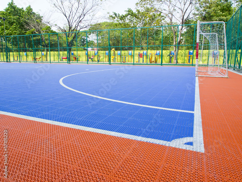field for futsal Prior to the Match.
