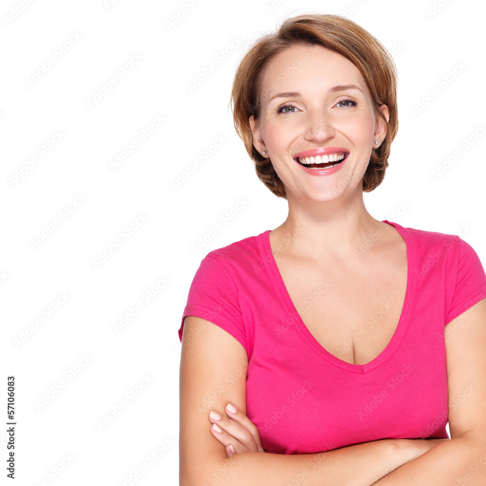 Portrait of a beautiful young adult white happy woman Portrait of a beautiful young adult white happy woman