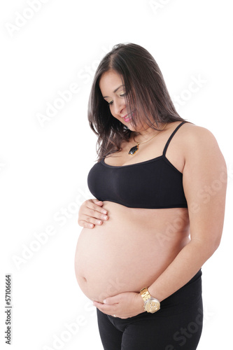 Young attractive pregnant woman