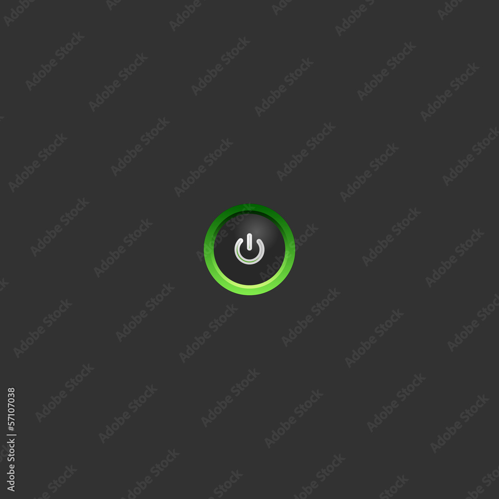 Green power button Green power button